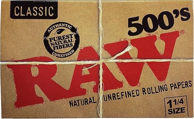 Raw 500’s Classic Natural Unrefined Cigarette Rolling Papers *Free Shipping*