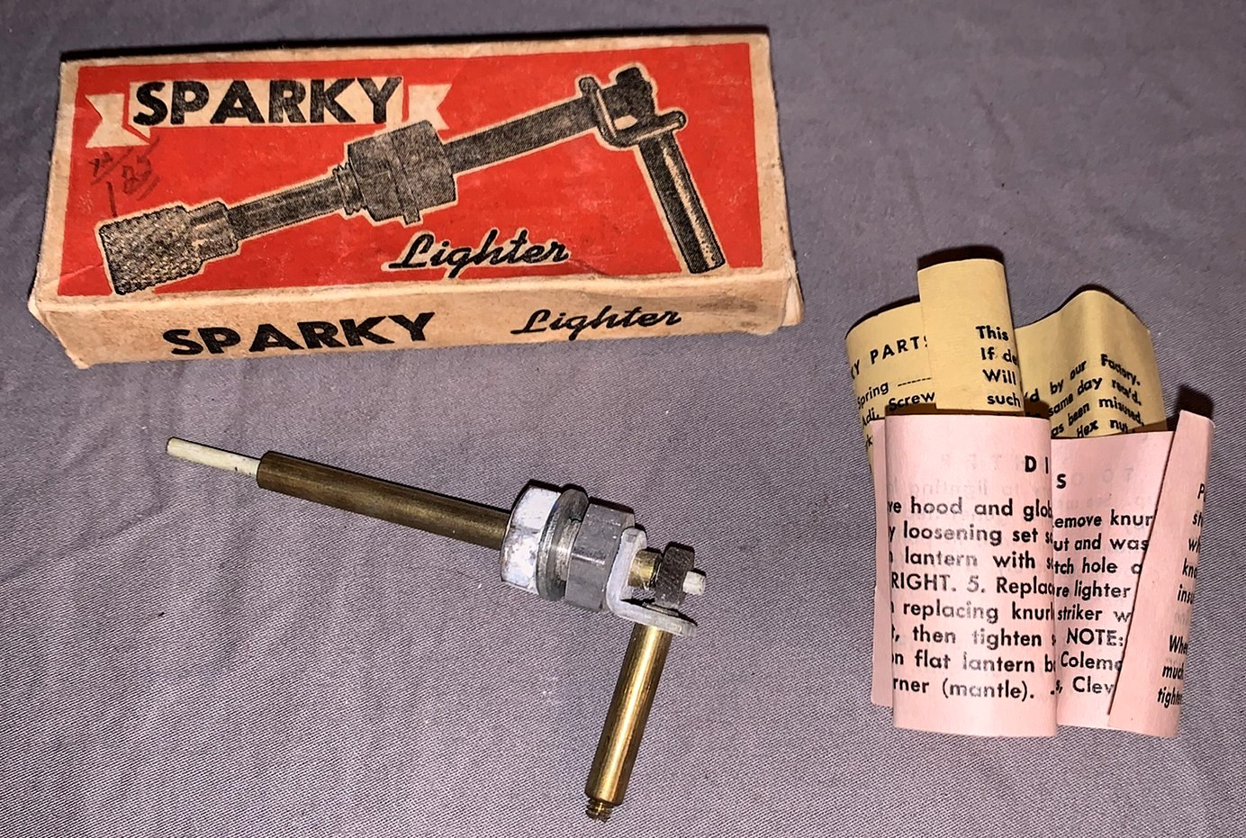 Vintage SPARKY Lantern Ligher in Original Box