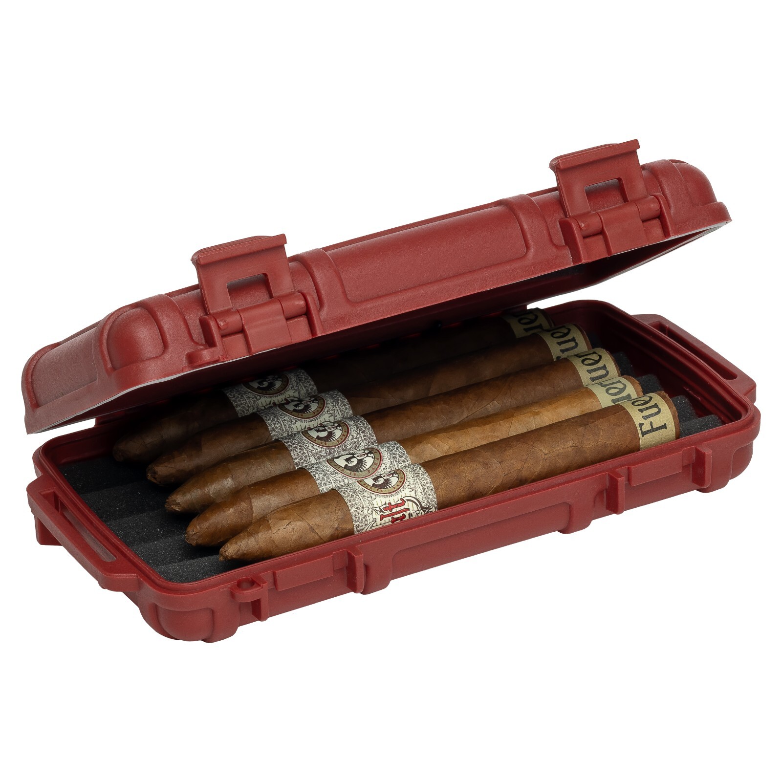 Cigar Caddy 3400 Waterproof Travel Cigar Humidor for 5 Cigars – Red