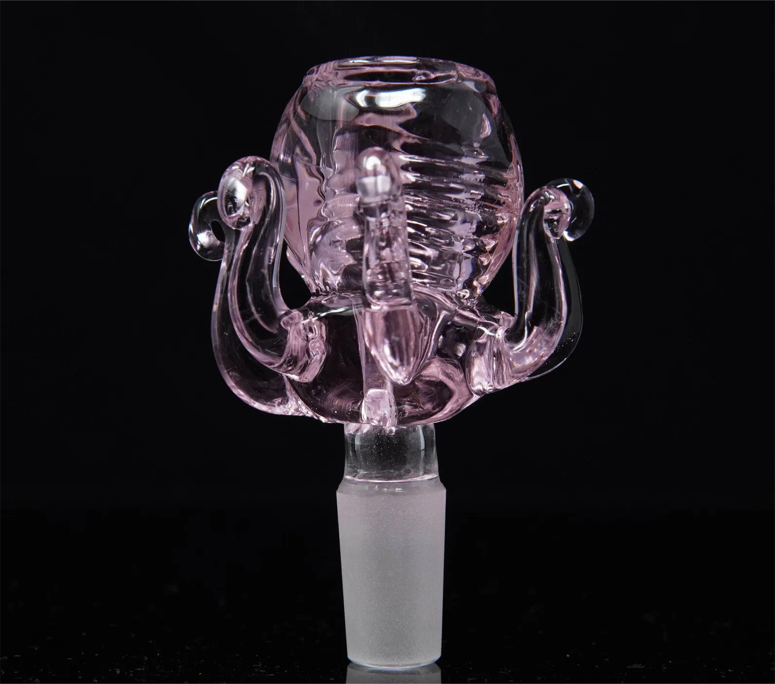 3″ Octopus Glass Slide Bowl 14mm Water Pipe Hookah Head Piece Thick Bowl Pink