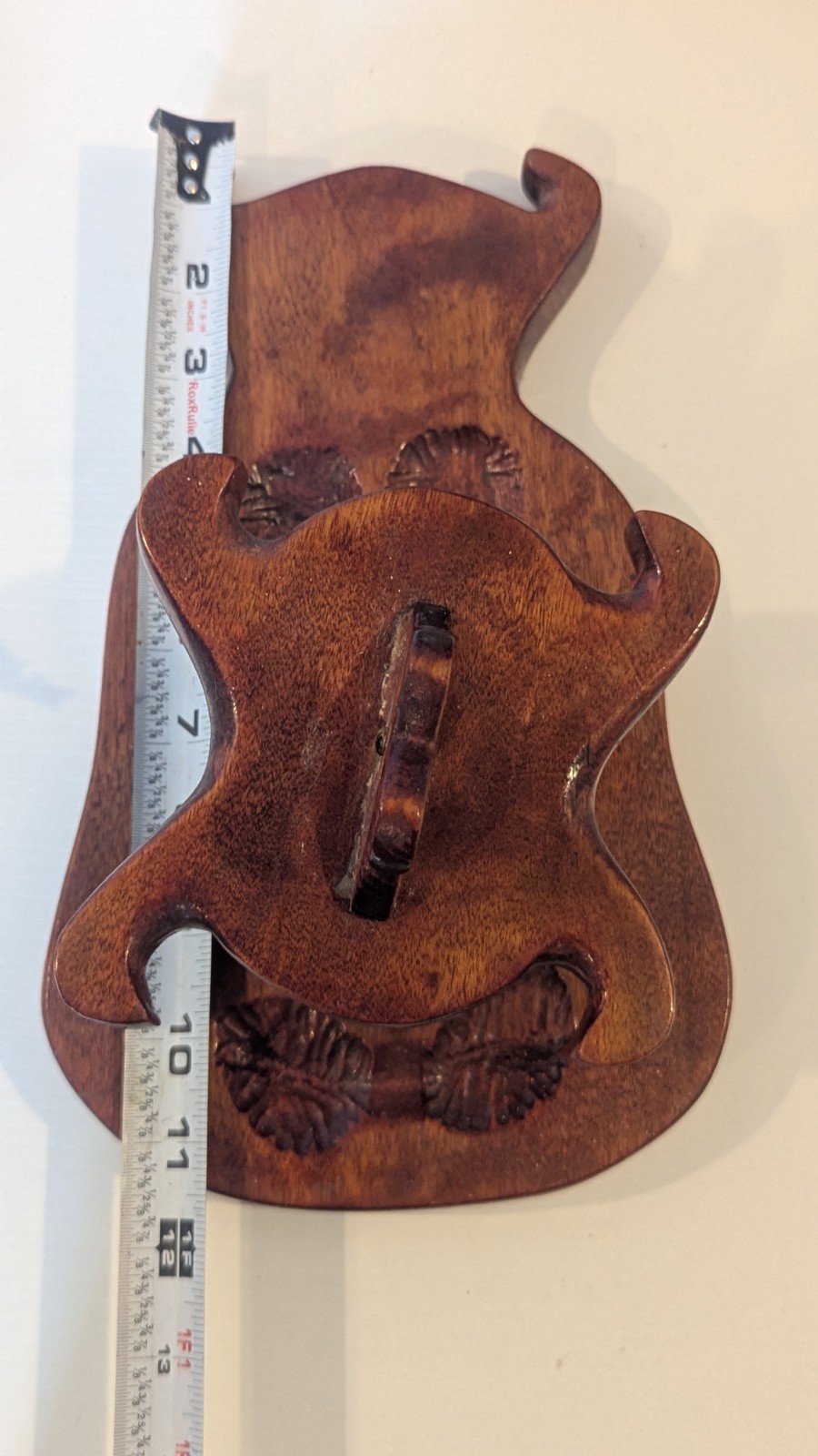 Wooden Tobacco Pipe Rack 4 Holders & Italian Briar Bull Pipe Carved Buffalo Head