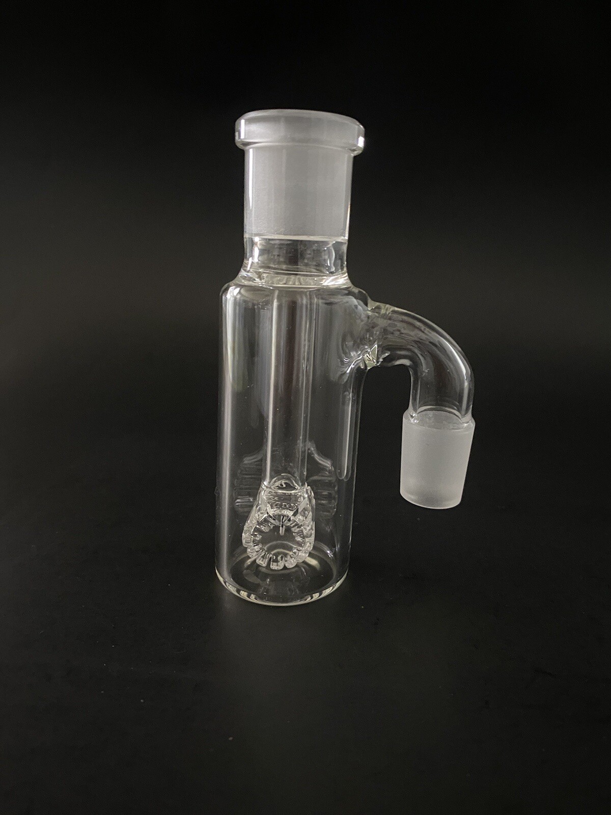 18MM CLEAR GLASS WATER PIPE ASH CATCHER CLEAR SHOWER HEAD PERC 90DEGREE