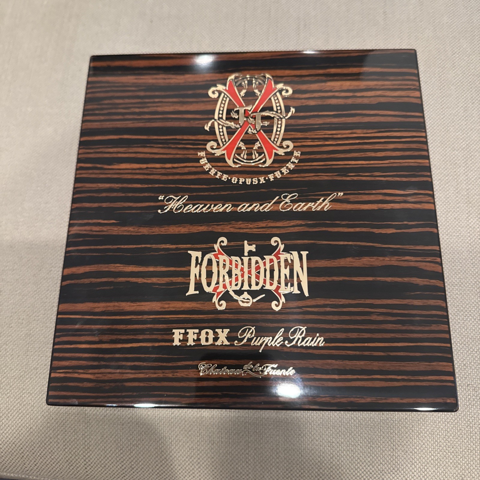 Empty Arturo Fuente OpusX Purple Rain 2020 Limited Edition Cigar Box