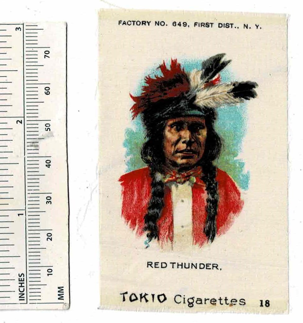 1912 RED THUNDER – Indian Chiefs Tokio Silk S67 Insert Tobacco Cigarette Vintage