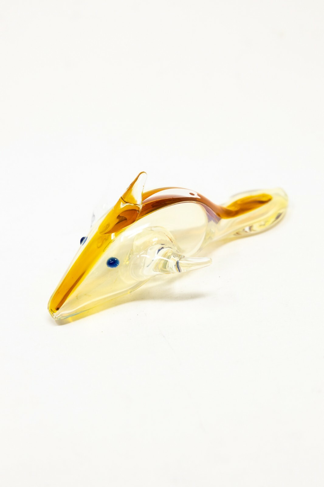 5″ Collectible Amber Dolphin TOBACCO Glass Handmade Smoking Pipe – Fast Shipping