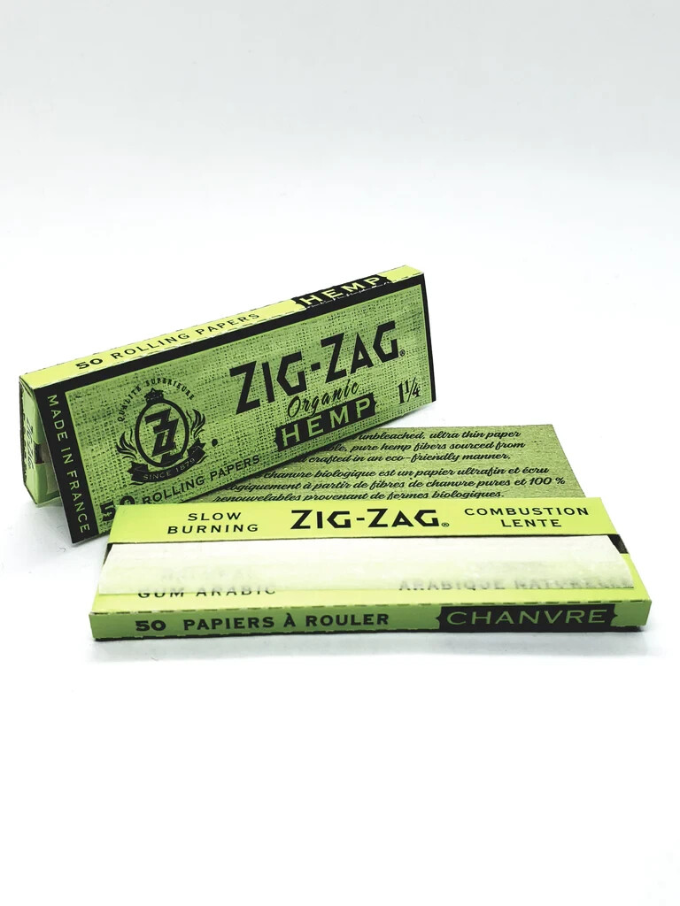 😎 FULL BOX ZIG-ZAG 1 ¼ ORGANIC HEMP PAPERS👀✨ 24 BOOKLETS