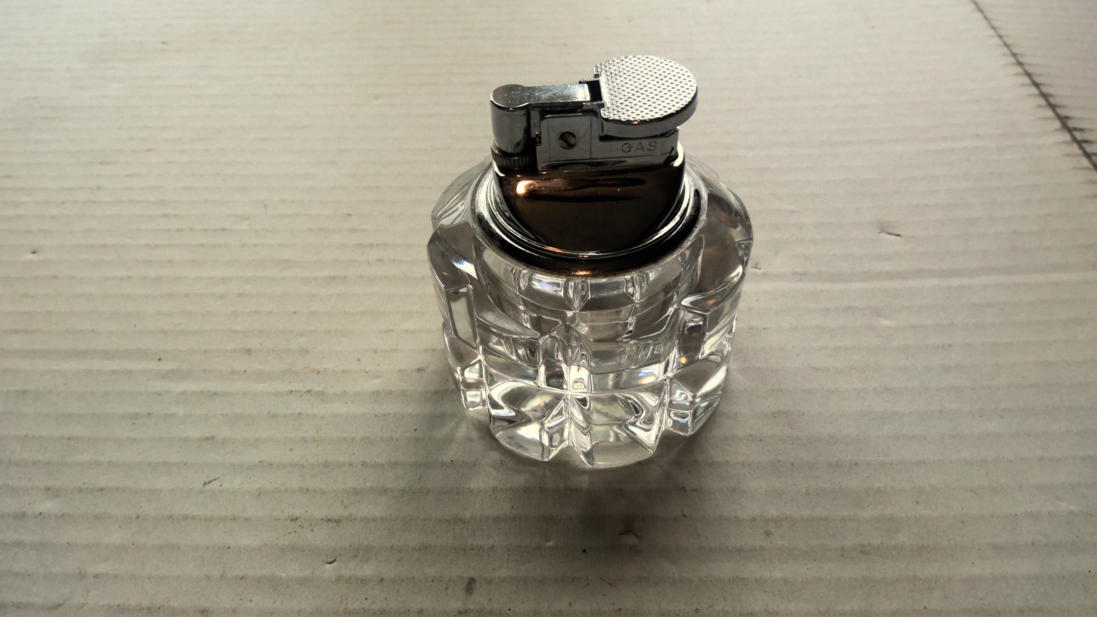 Vintage Gas Tabletop Lighter Retro 60’s 70’s Antique Glass
