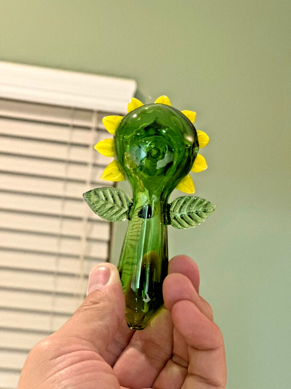 4″ Premium Glass Hand Pipe Bowl Piece Bees Sunflower