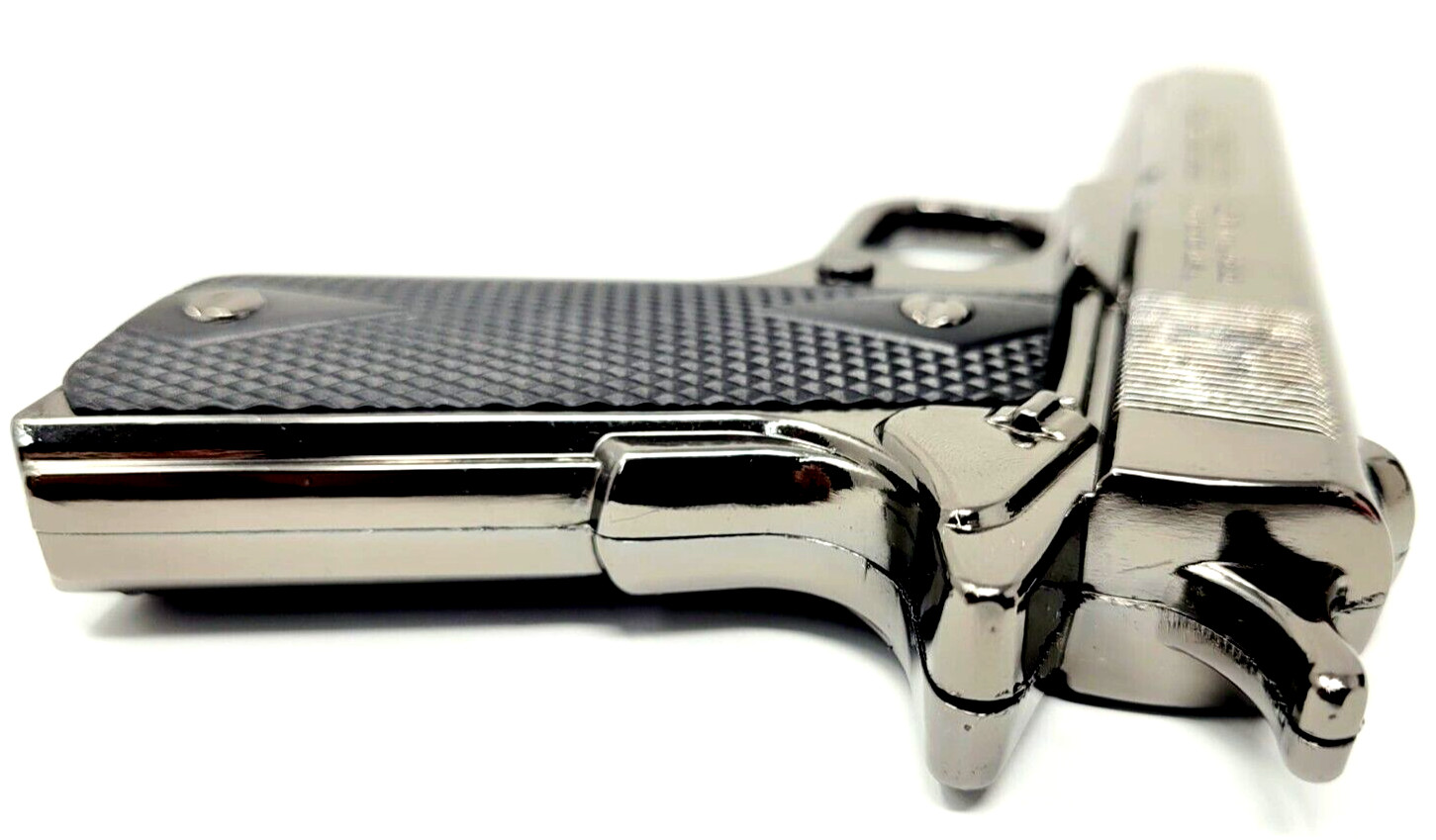 COLT 1911 Style Pistol Shaped Jet Torch Flame Gun Lighter Refillable Butane Gas