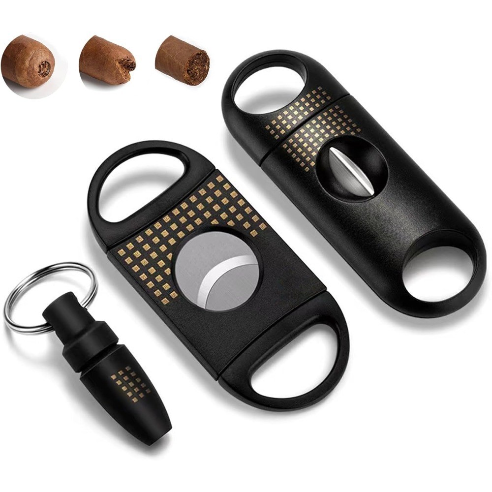 Cigar Cutter Set, with Cigar Straight Cutter, Cigar V Cutter, Cigar Punch,