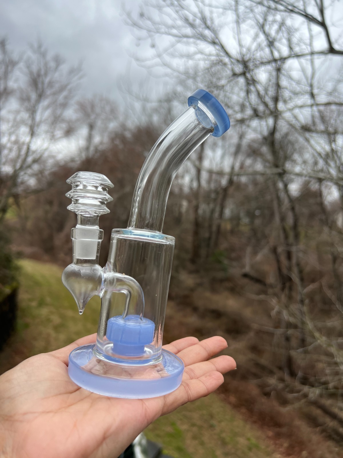 6inch Glass Water Pipe Thick Glass Bubbler Portable Hookah Assorted Colors