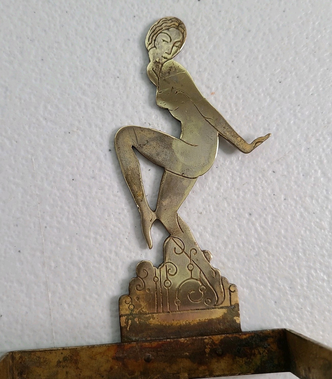 Art Deco Nude 1930s Brass Ashtray Frame Holder