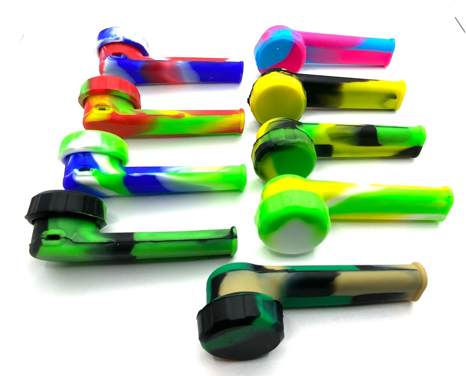 Silicone Smoking Pipe with Metal Bowl (9 Colors You Choose) US SELLER