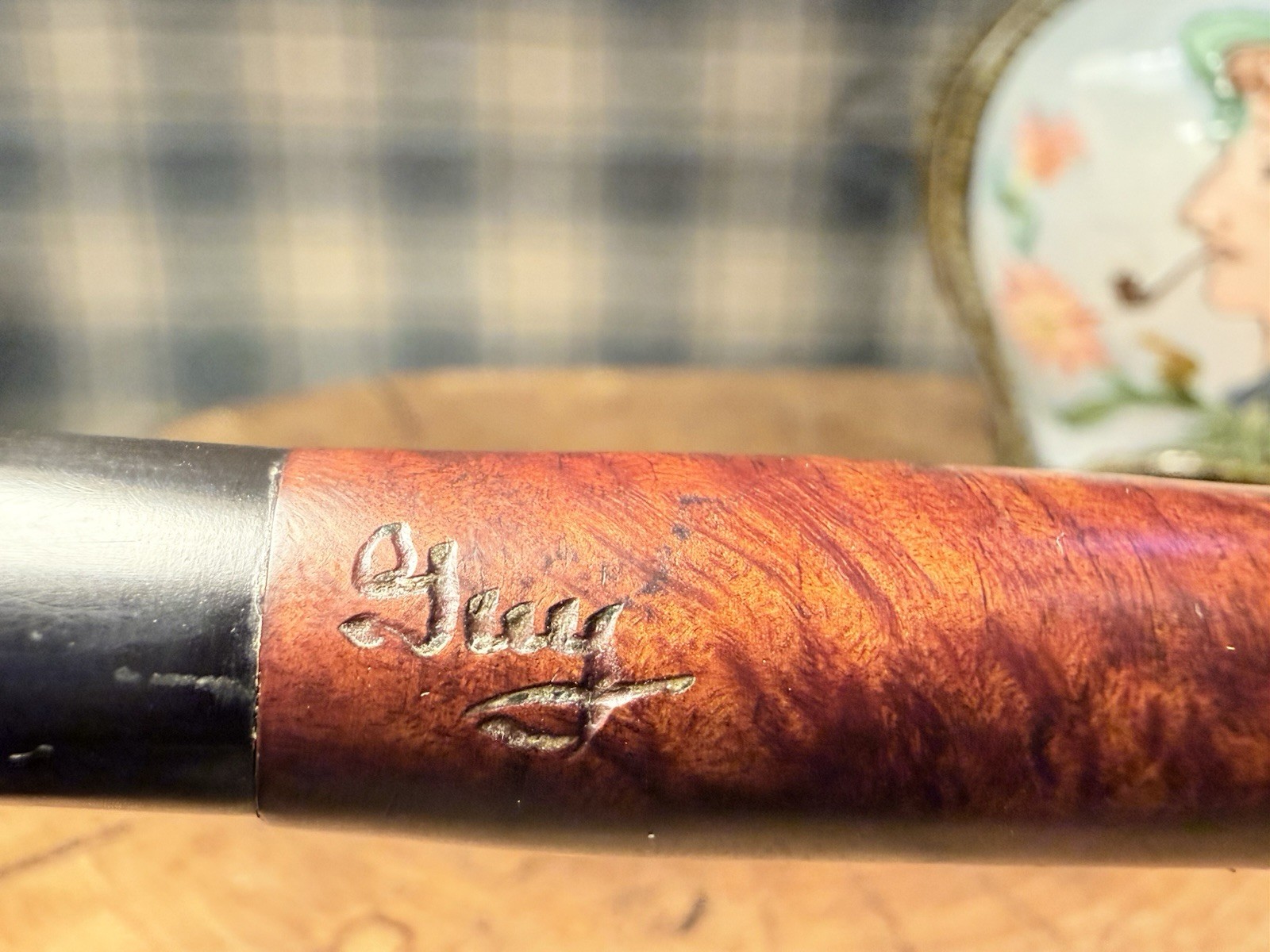 Handcarved Alexander Guy Dated 7-88 Briar Estate Tobacco Pipe