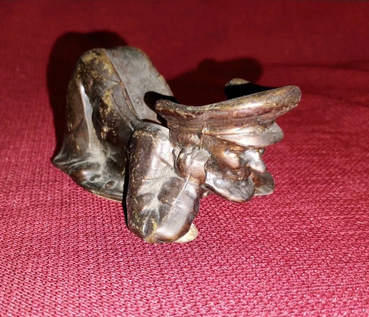 Vintage bronze single pipe stand ship captain sailor mariner unbranded good cond