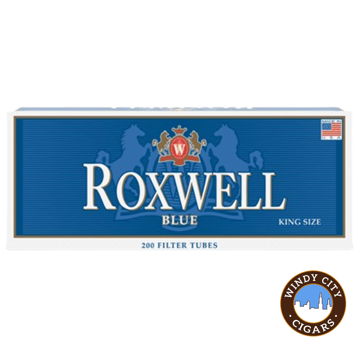 Roxwell Blue King Cigarette 200ct Tubes – 5 Boxes