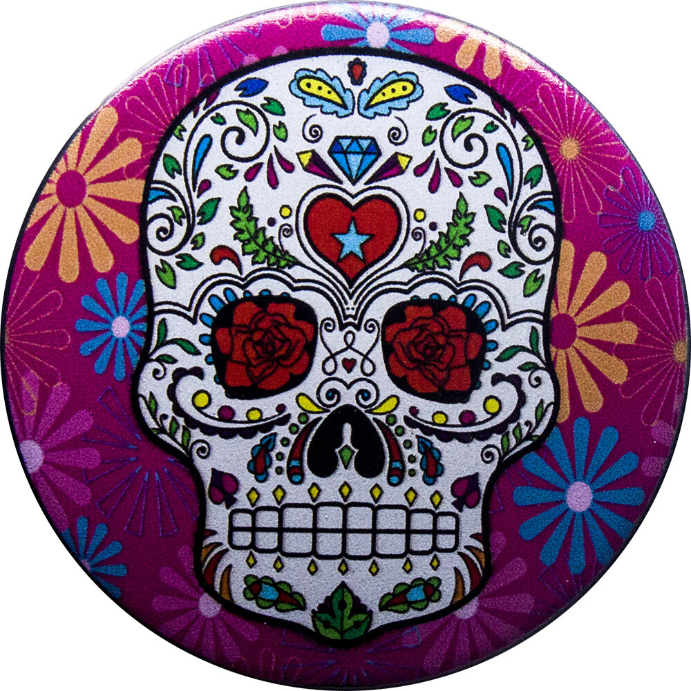 Portable Car Travel Cigarette Cylinder Candy Skull Ashtray Holder Cup LED Light