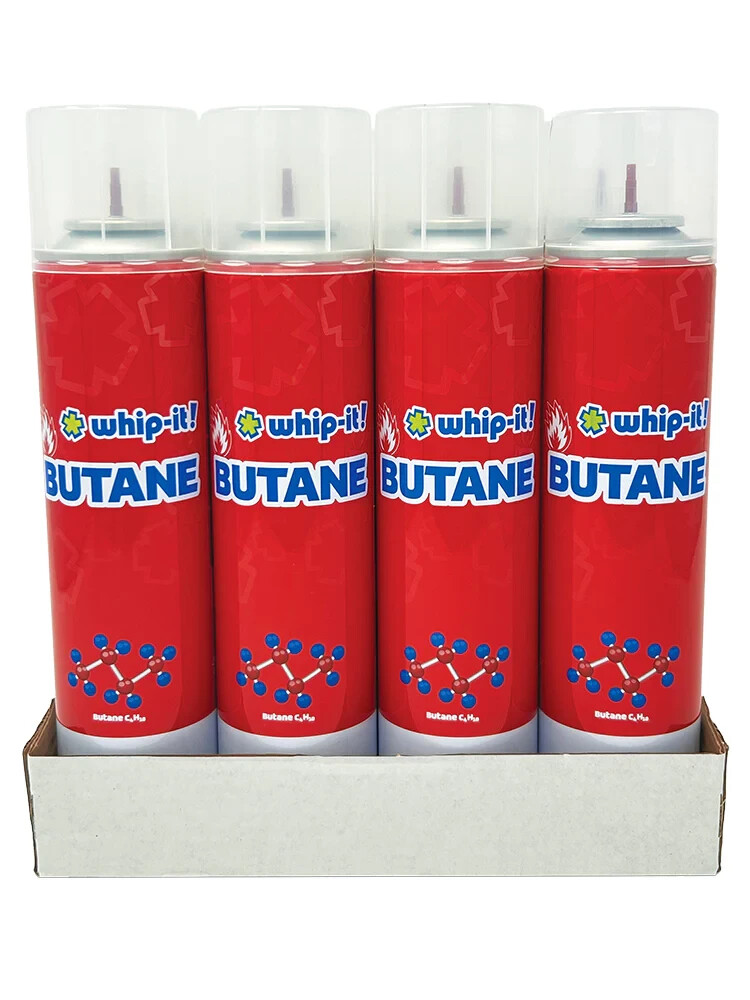 Whip It Butane 300ml – 12 pack butane refill fuel universal tips