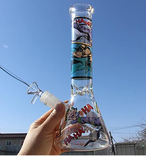 10 inch Heavy Glass Bong Water Pipe Smoking Bong Beaker + 14mm Bowl hookah USA