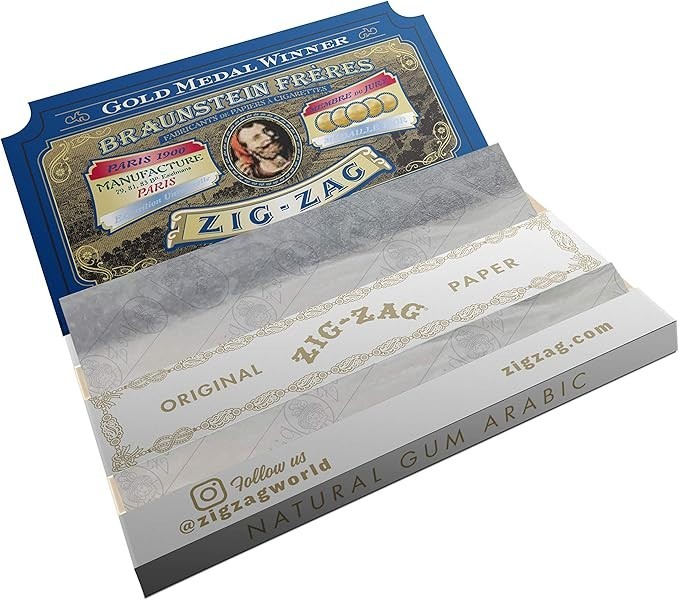 ZIG ZAG Rolling Papers – Original White 70 mm Paper – 32 Count Pack of 6