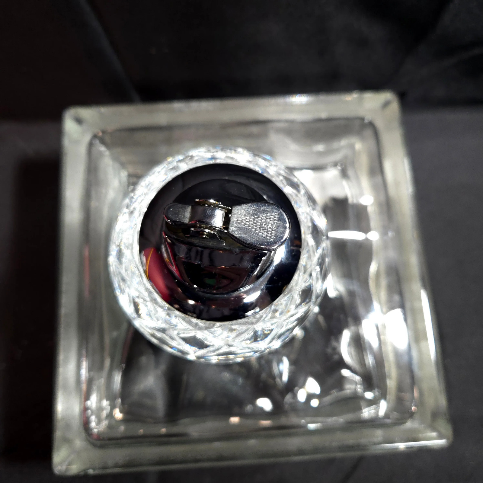 Vintage princess House highlights lead crystal table lighter Japan