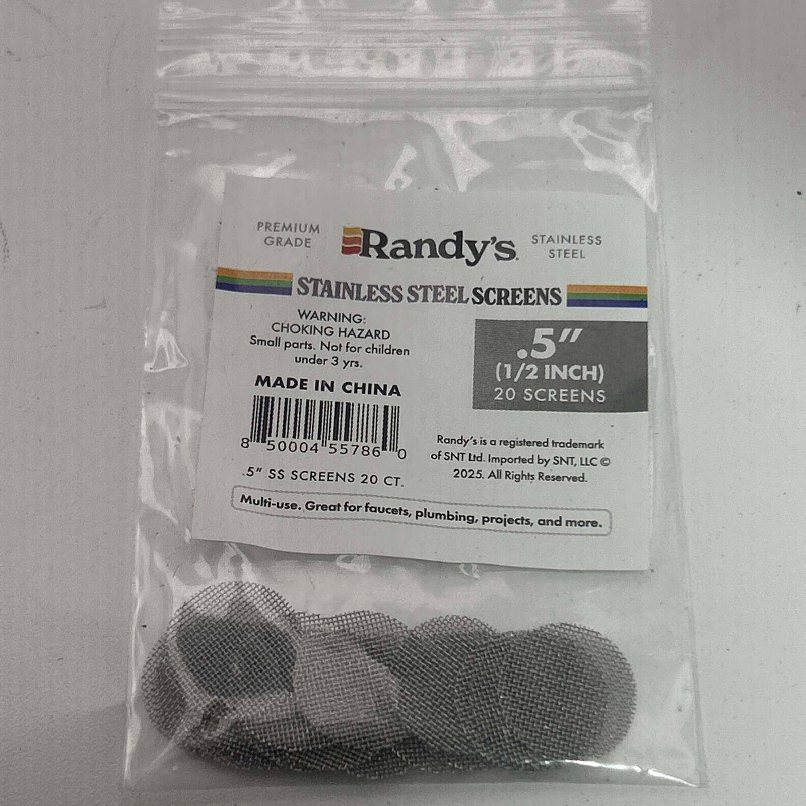 20 Randy’s Stainless Steel Screens .5″ SS Screens