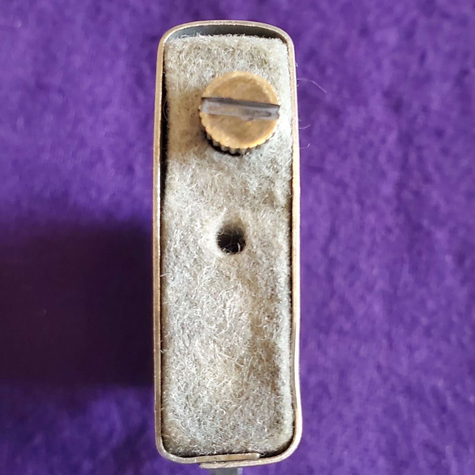 VINTAGE 1940’S ZIPPO LIGHTER 3 BARREL HINGE 14 HOLE ORIG INSERT Pat. # 2032695