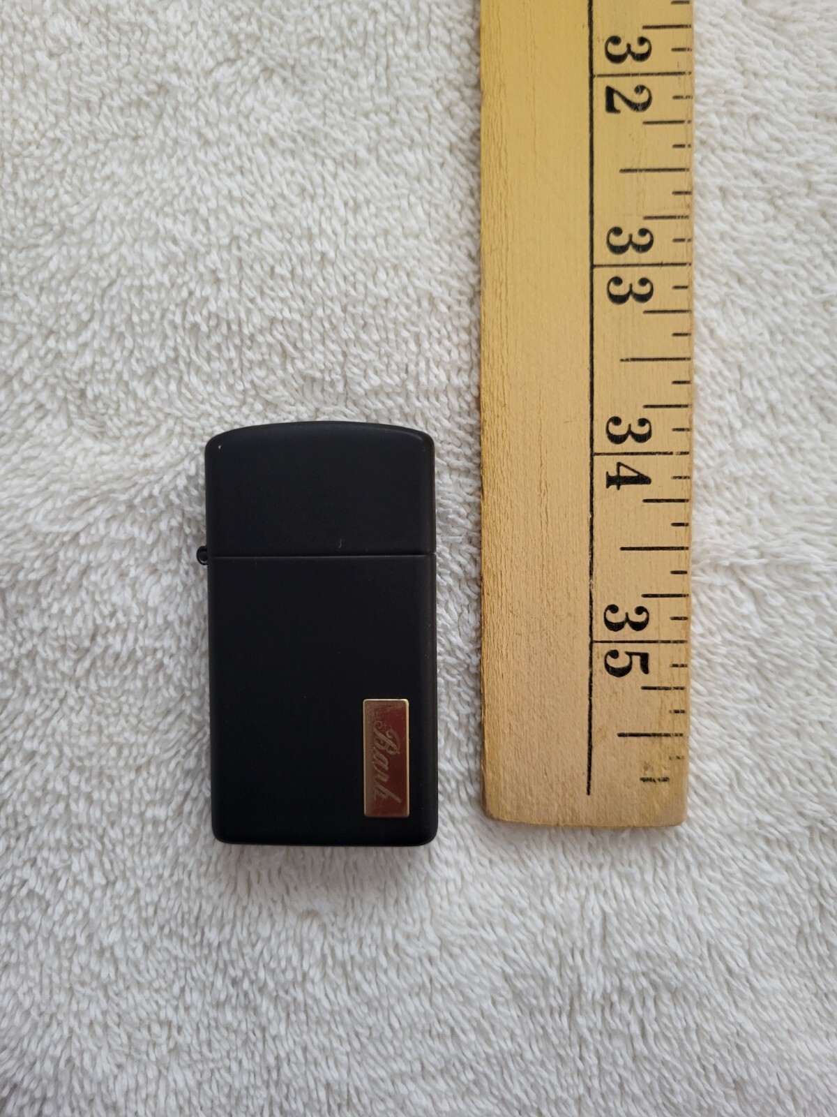 Small 2 X 1.25 Inch Black Matte Zippo Lighter Engraved “Barb”