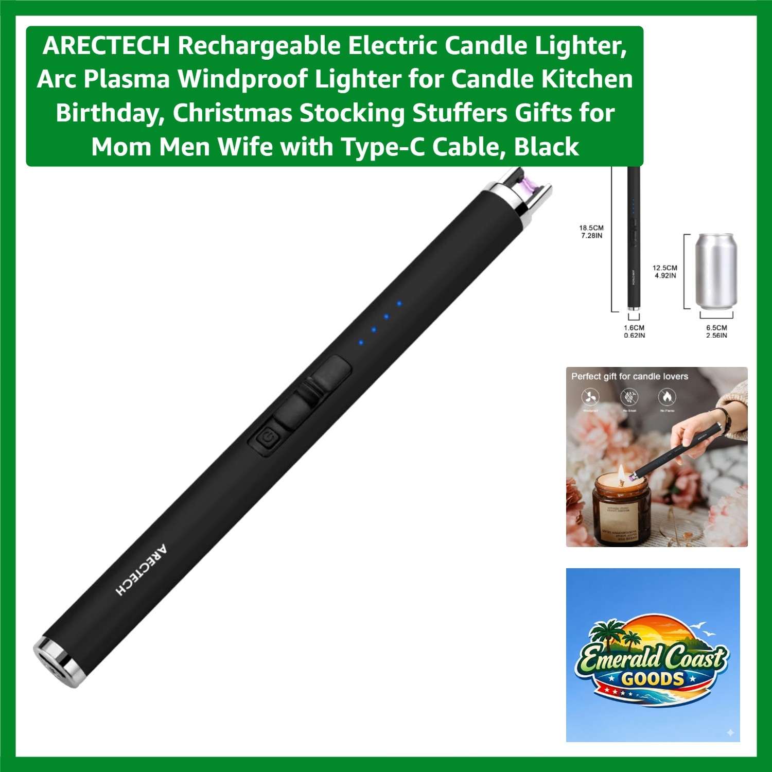 Versatile Rechargeable Electric Candle Lighter – Ideal for Indoor & Outdoor Use
