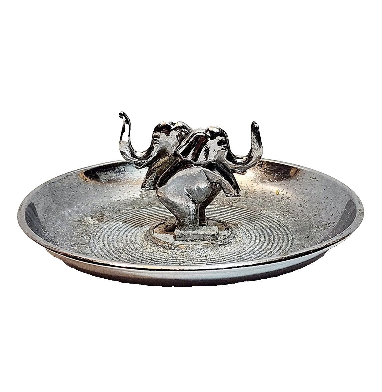 1960s Elephant Ashtray Hamilton Products NYC Vintage Metal 4.5 x 2″