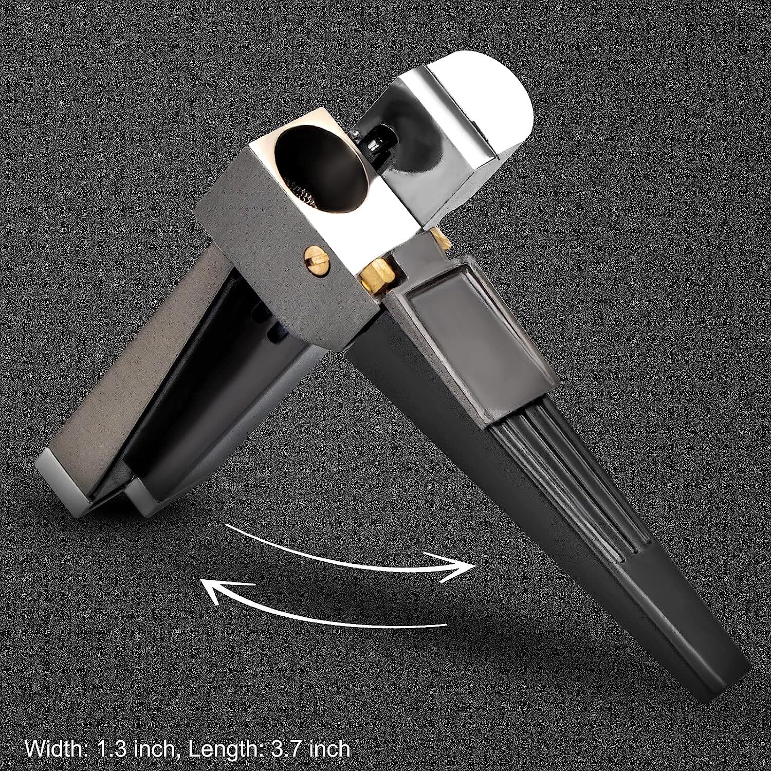 Foldable Metal Lighter Pipe Combination Portable Smoking Lighter Black 2 in 1