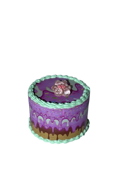 Cake Herb Grinder 62mm 4pc 1ct – Assorted