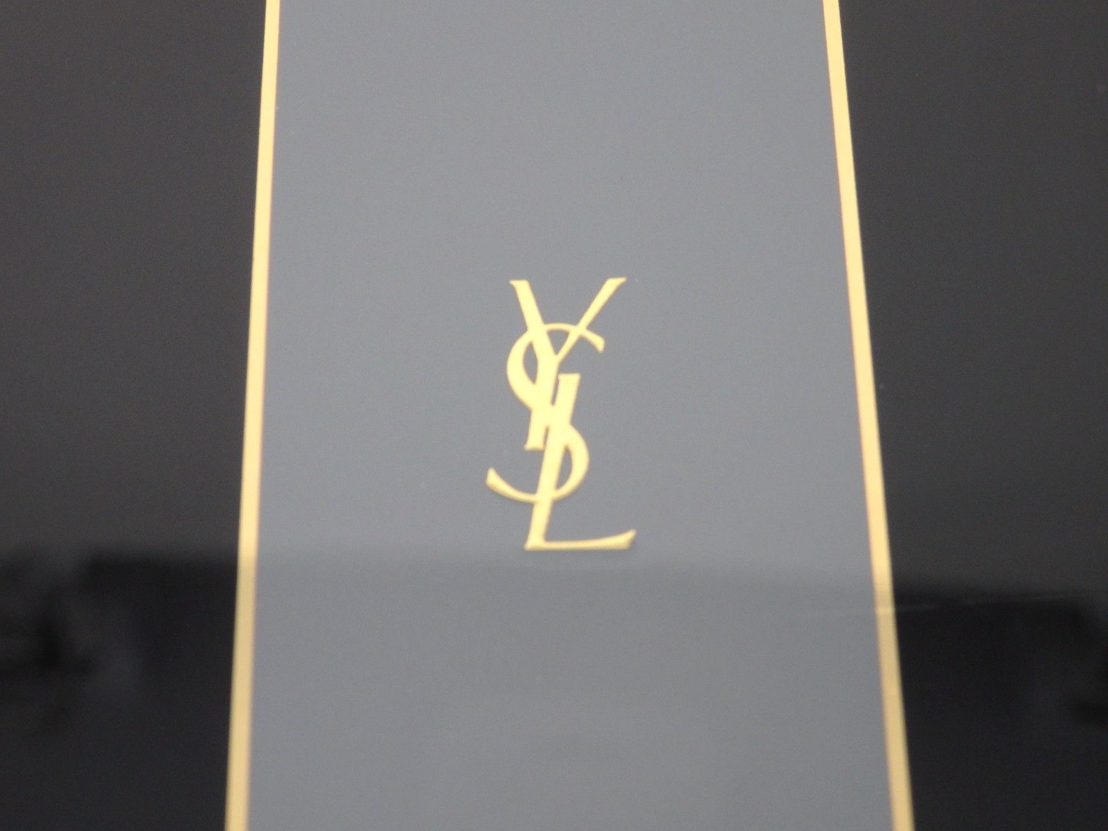 YVES SAINT LAURENT YSL Logo Vintage Cigarette Holder Card Case Gray Unused Mint