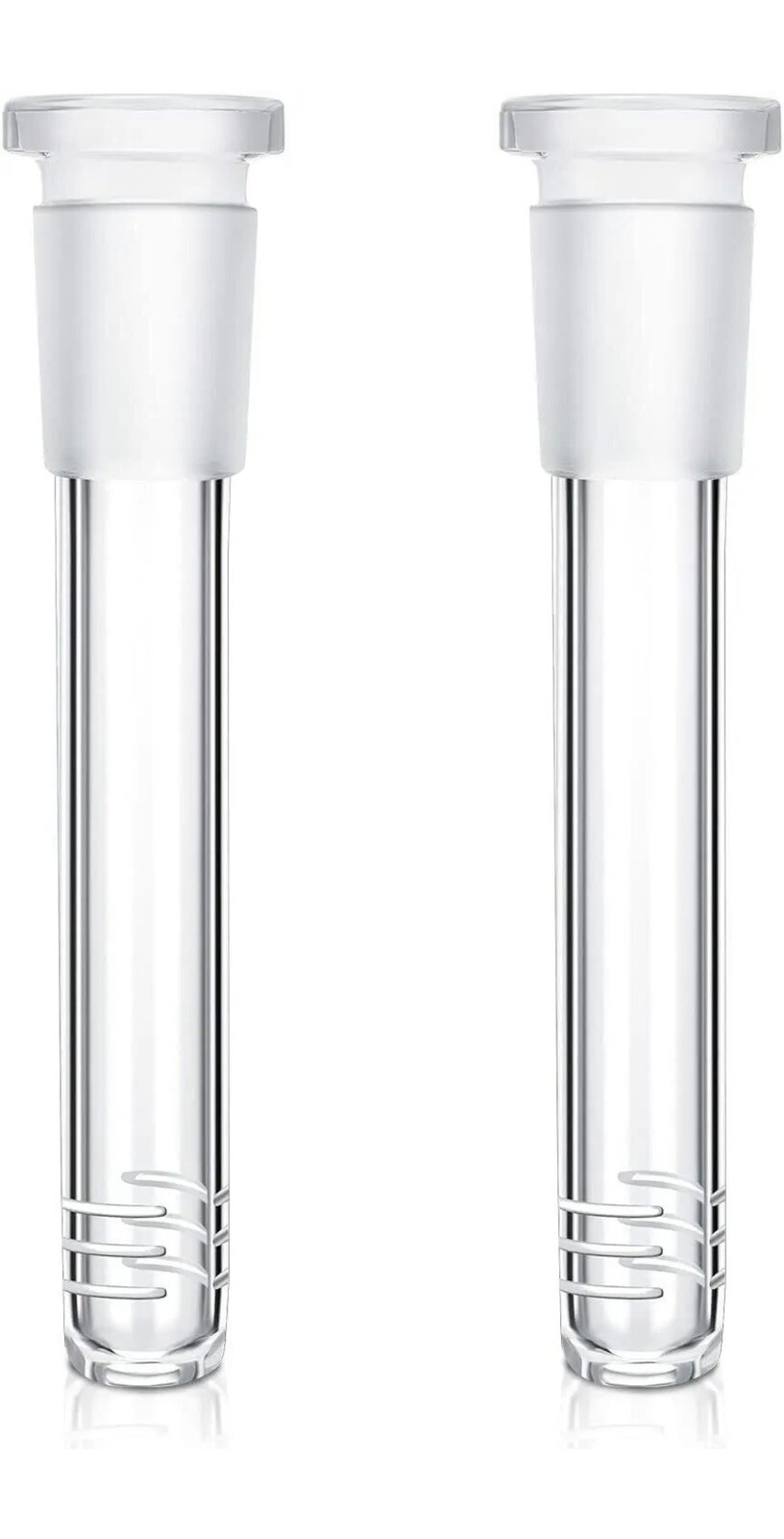 2pcs 3.5″ Clear Downstem 19mm fit to 14mm OG