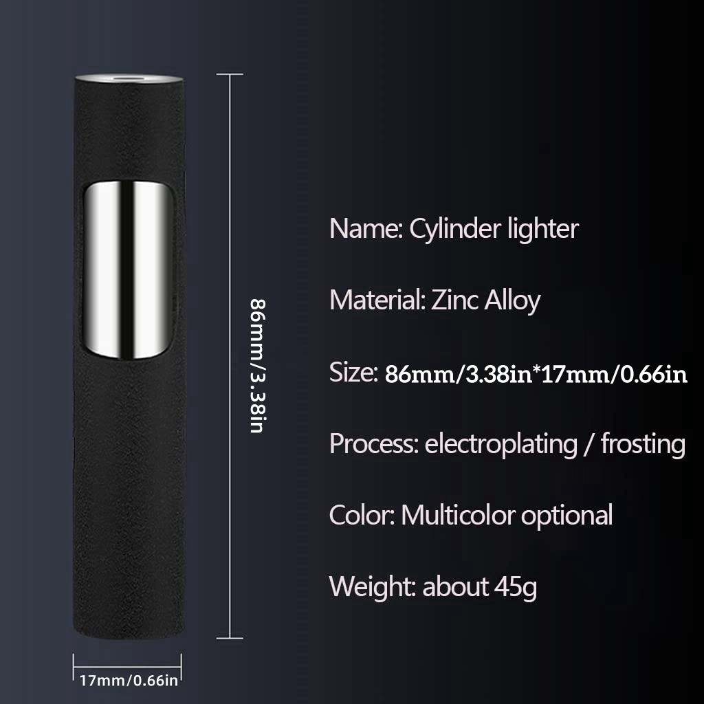 3PCS Butane Torch Lighter 3.4 Inch Long Adjustable Windproof Refillable Butane