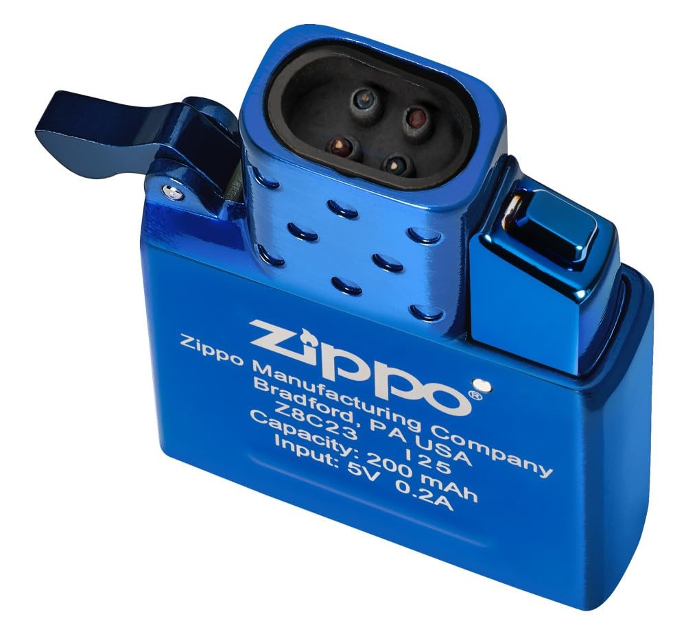 Zippo High Polish Blue Double Arc Rechargeable Lighter Insert – Everyday Use, Ou