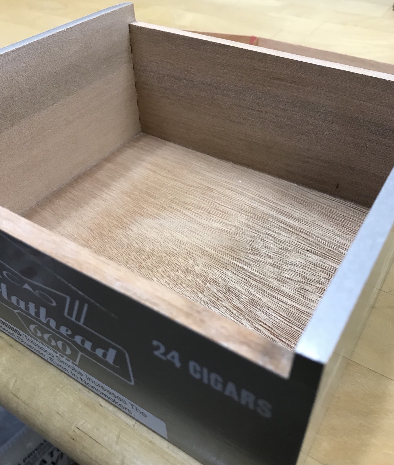 CAO Flathead “Carb” 660 Motorcycle Themed Empty Cigar Box, No Cigars Included