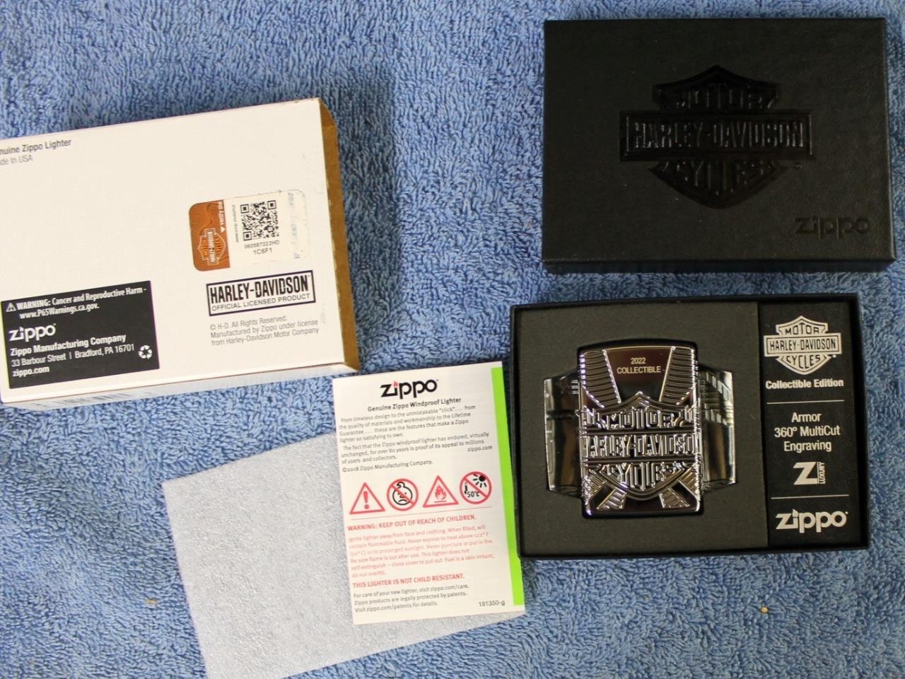 Zippo 49814 Harley Davidson 2022 Collectible of the Year Armor High Polish NEW!!