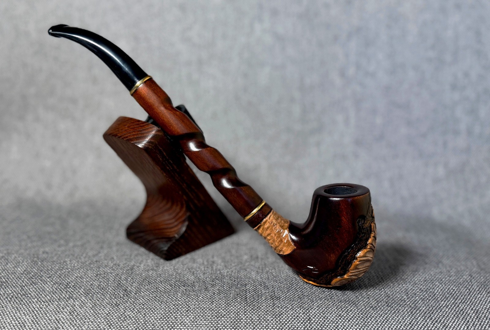 Smoking tobacco wooden long pipe 9.4 Churchwarden handmade stem