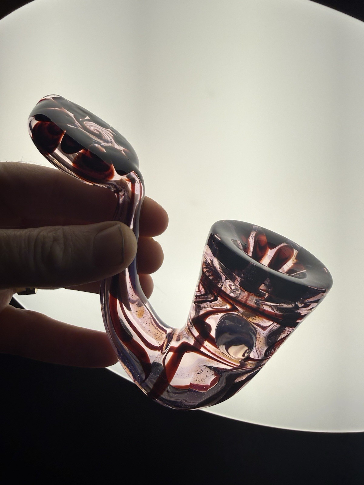 Sherlock Very Nicely Worked Purple Flat Top Bowl Heady Glass