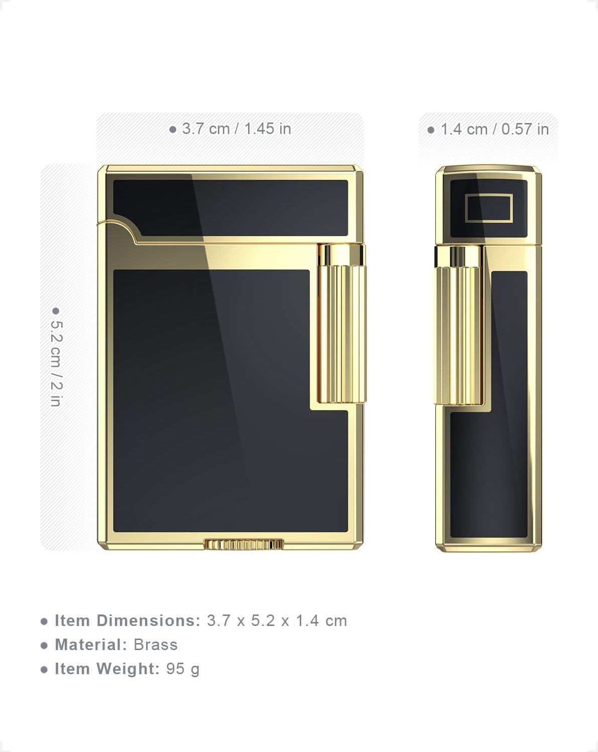 Vintage Pipe Lighter, Soft Flame Butane Flip Lighter, Sold without Butane