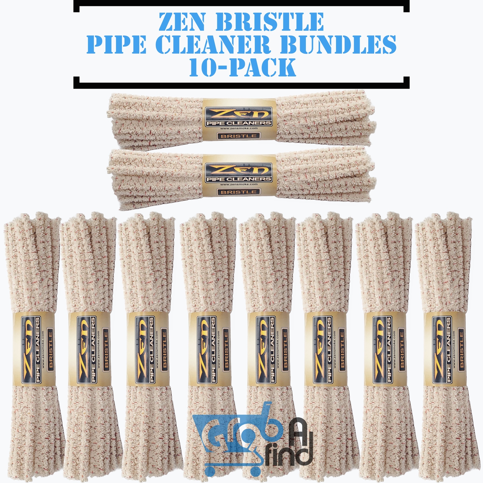 ZEN Bundles Zen Pipe Cleaners Hard Bristle 10-Pack – 44/bundle X10 / 440 count