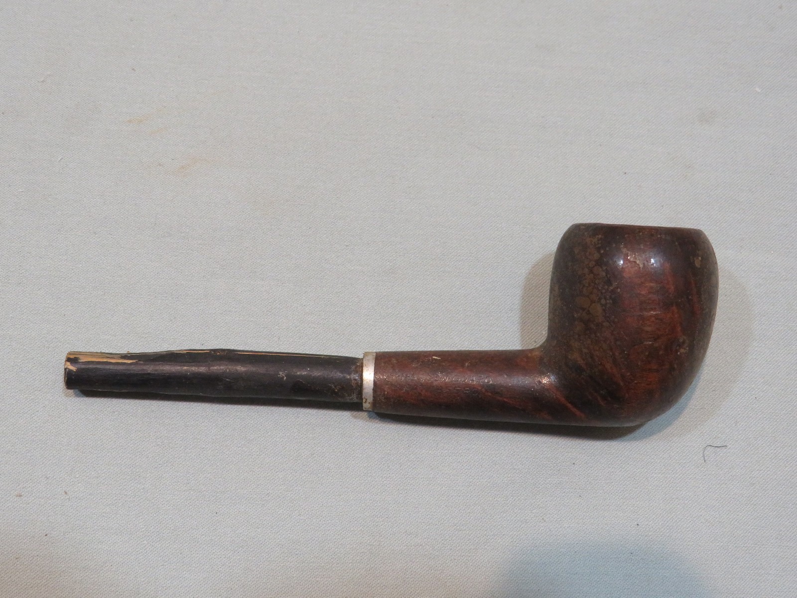 Vintage Milano Hesson Guard Estate Pipe, Homemade Stem, Smoked, Pat 1855800