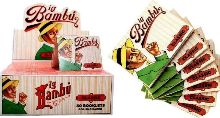 3x Bambu Rolling Papers Authentic Big Bambu Classic Papers 33/Lvs *USA Shipped*!