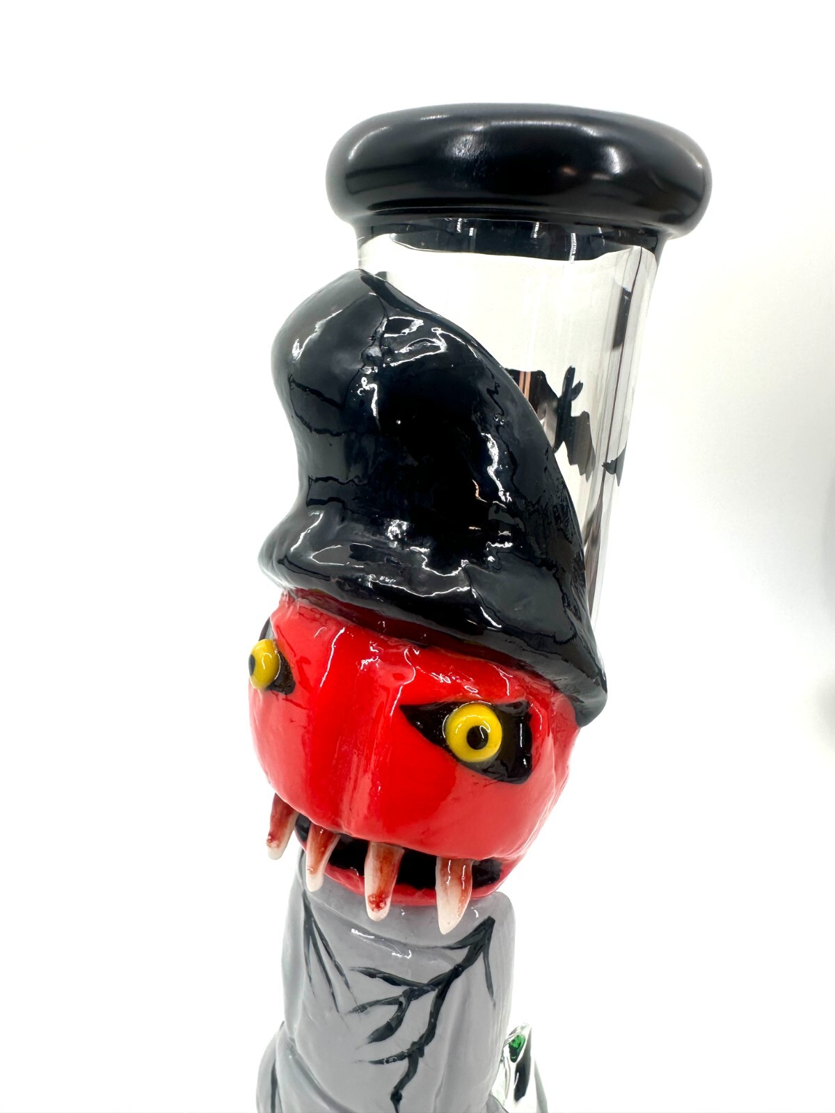10″ 14mm Glow 3D Monster Handprint Skull Bong Thick 5mm 14mm