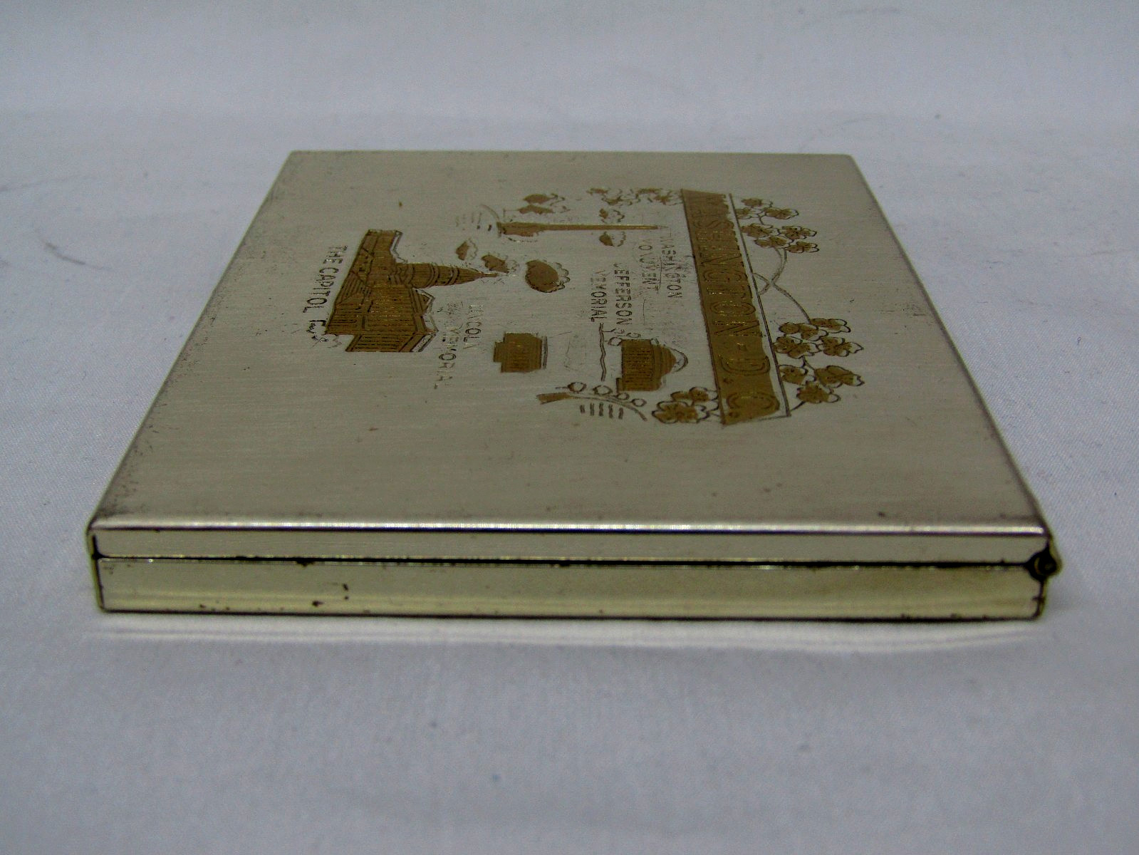 Vintage Washington DC Capitol, Monument, Memorial Landmark Cigarette Case Holder