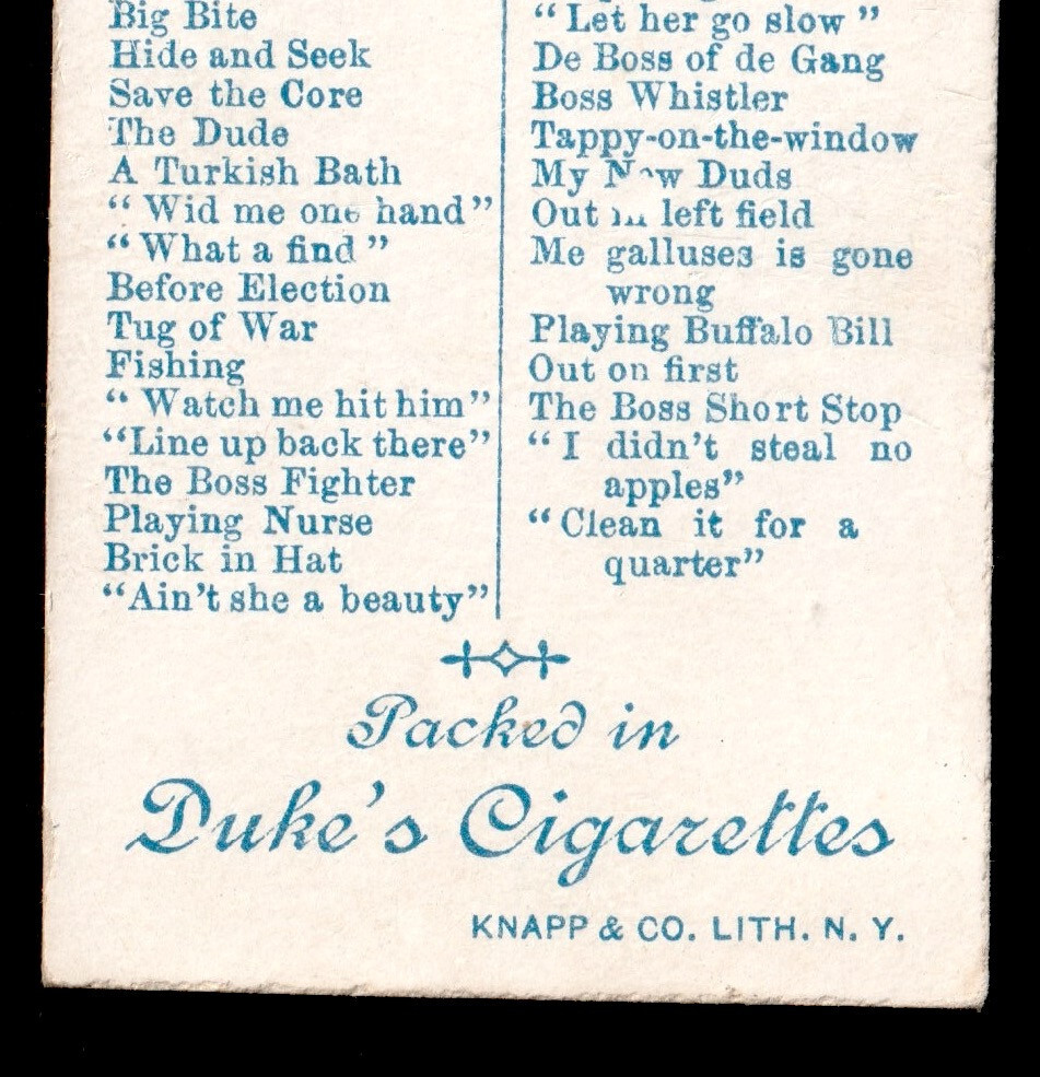 “Dandy Girl” Boy in Dress N88 Terrors of America Duke Tobacco Card 1880s SR.ta.G