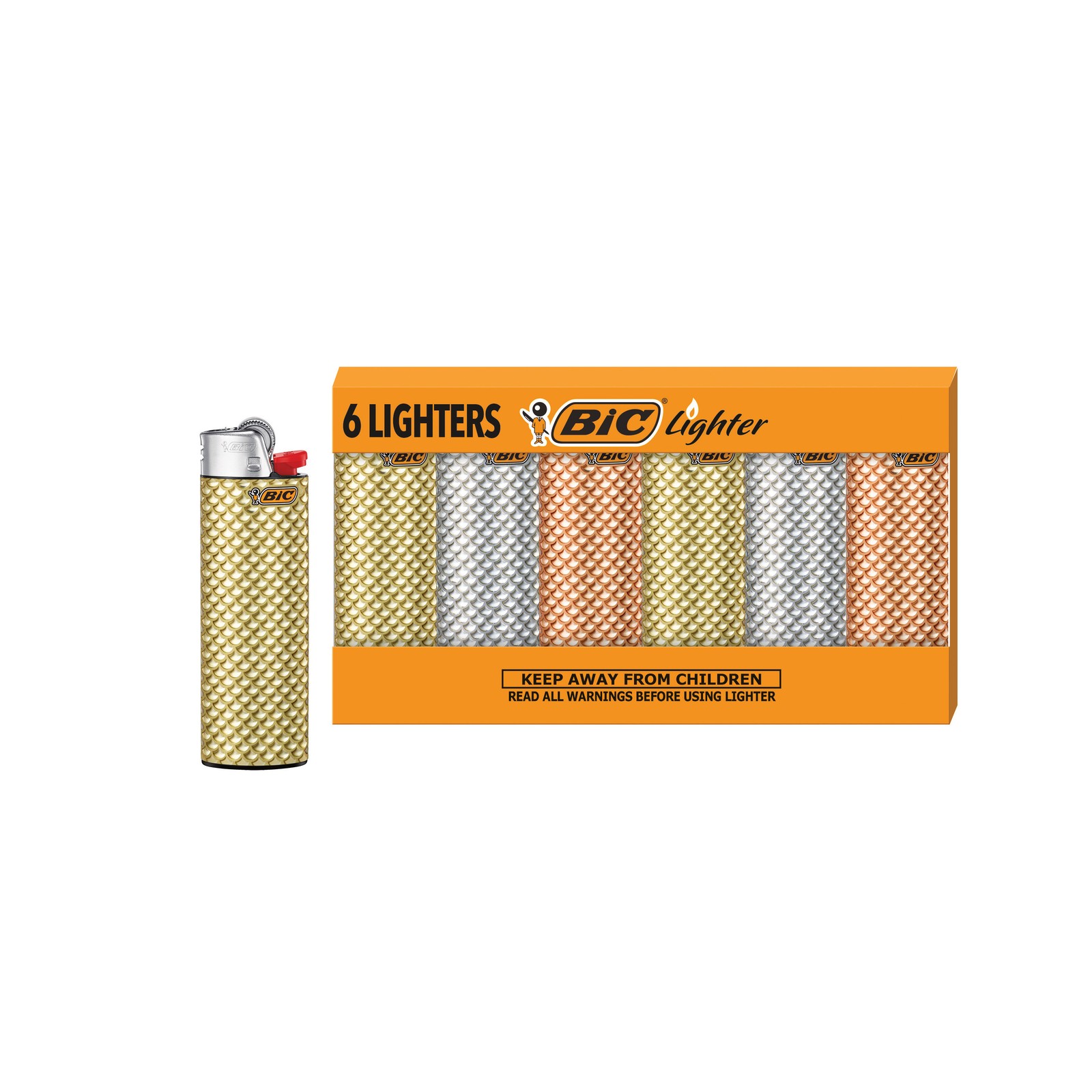BIC Maxi Pocket Lighters, Limited Edition Signature Series, 6-Pack