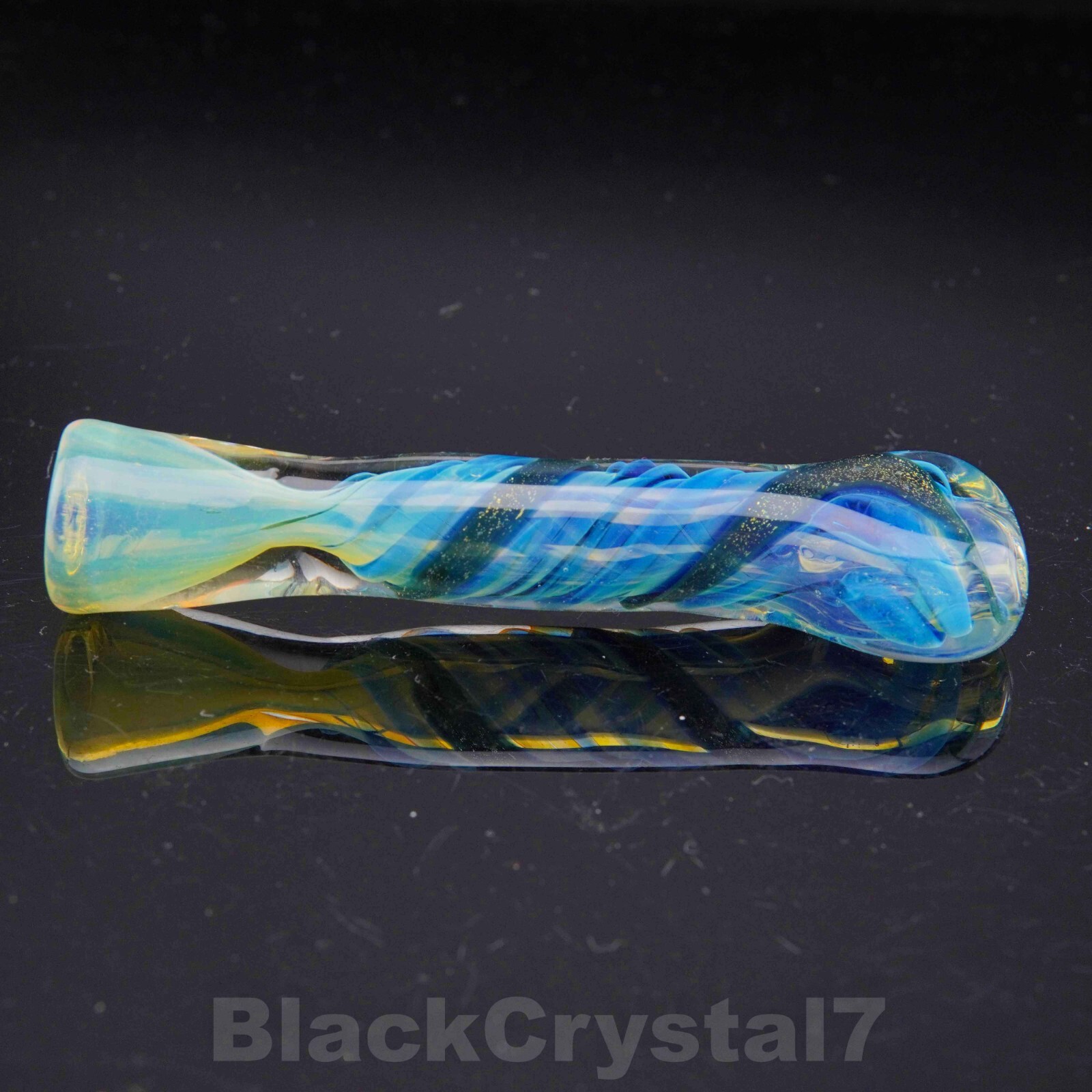 4″ Handmade Blue Dichroic Color Changing Tobacco Smoking Bowl Small Glass Pipes