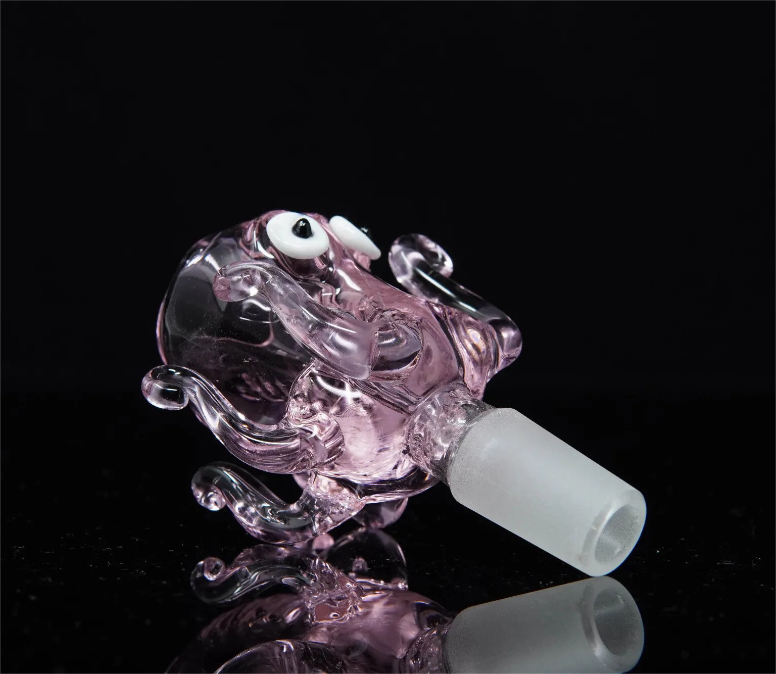 3″ Octopus Glass Slide Bowl 14mm Water Pipe Hookah Head Piece Thick Bowl Pink